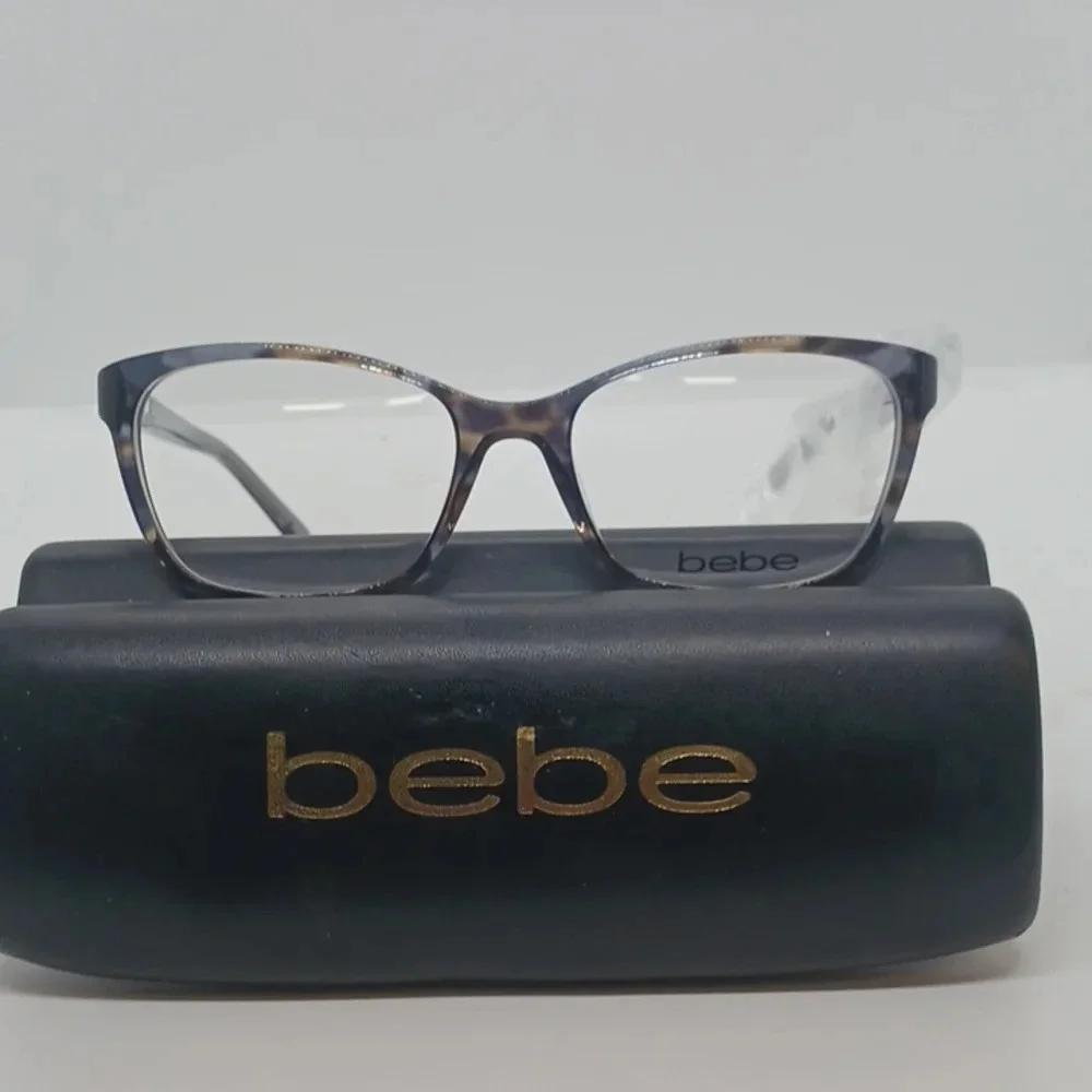 NWT WOMEN'S BEBE EYEGLASS FRAMES BB5126 JET BLACK